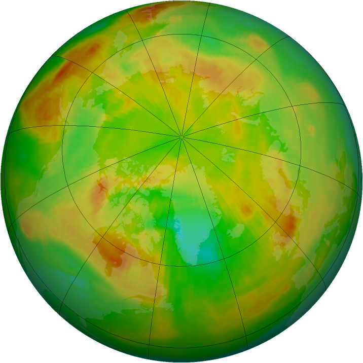 Arctic ozone map for 30 May 1989